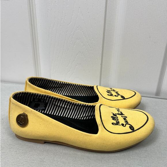 Loly in the Sky Sonia Flats Yellow 'Hello Sunshine' Flats Loafers Women's Size 6 - Picture 6 of 9